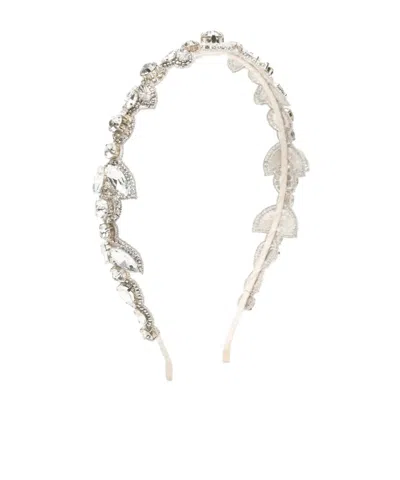 Jennifer Behr Beaded Headband In White