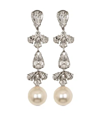 Jennifer Behr Betta Crystal Earrings In Silver