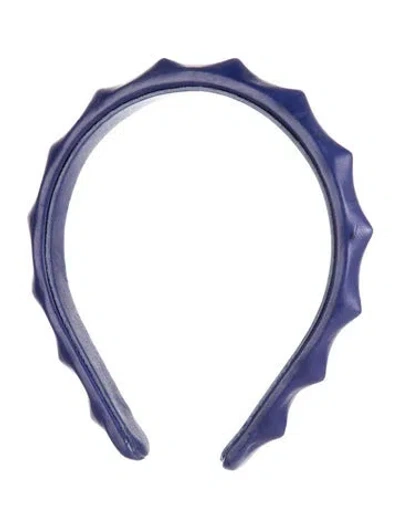 Pre-owned Jennifer Behr Blue Leather Hair Band