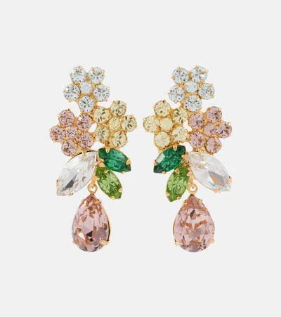 Jennifer Behr Bouquet Crystal-embellished Earrings In Gold