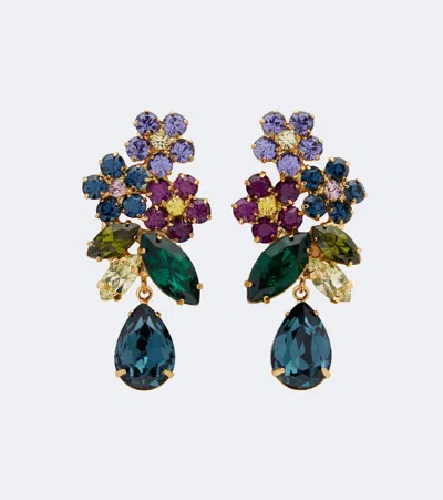 Jennifer Behr Bouquet Embellished Drop Earrings In Multicoloured