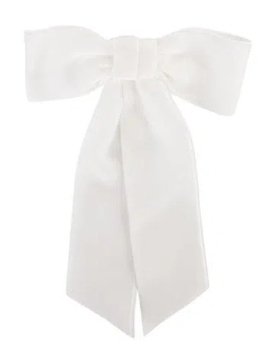 Pre-owned Jennifer Behr Bow Hair Clip In White