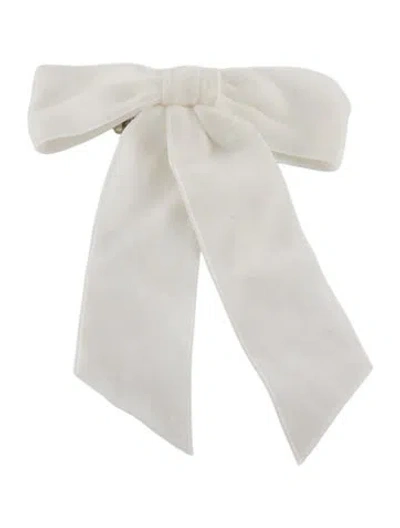 Pre-owned Jennifer Behr Bow Hair Clip W/tags In White