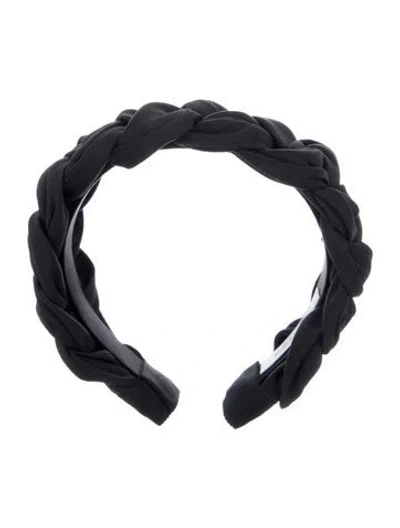 Pre-owned Jennifer Behr Braided Headband In Black