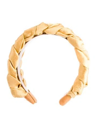 Pre-owned Jennifer Behr Braided Headband In Yellow