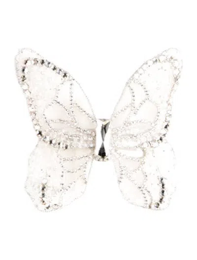 Pre-owned Jennifer Behr Butterfly Clip In Silver