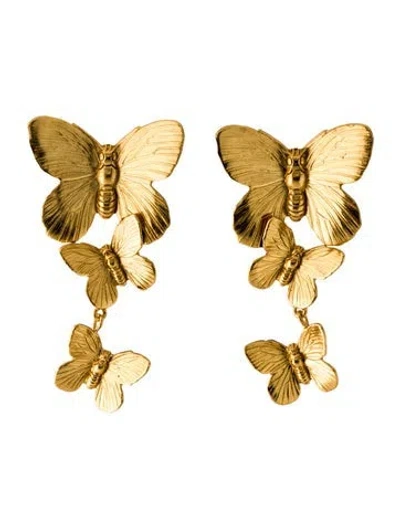 Pre-owned Jennifer Behr Butterfly Drop Earrings In Multi