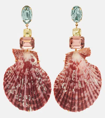 Jennifer Behr Calabria Embellished Drop Earrings In Pink