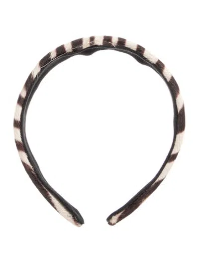 Pre-owned Jennifer Behr Calf Hair Headband In Neutrals