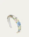 Jennifer Behr Camry Beaded Floral Headband In Garden