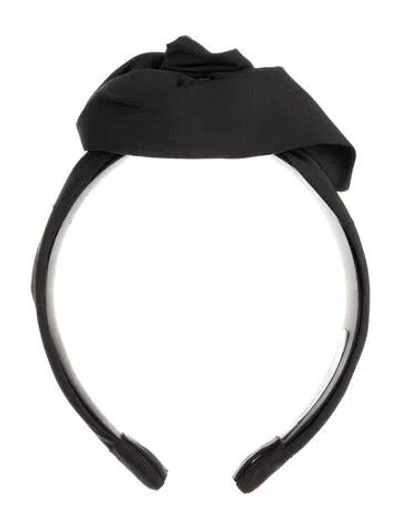 Pre-owned Jennifer Behr Canvas Headband In Black