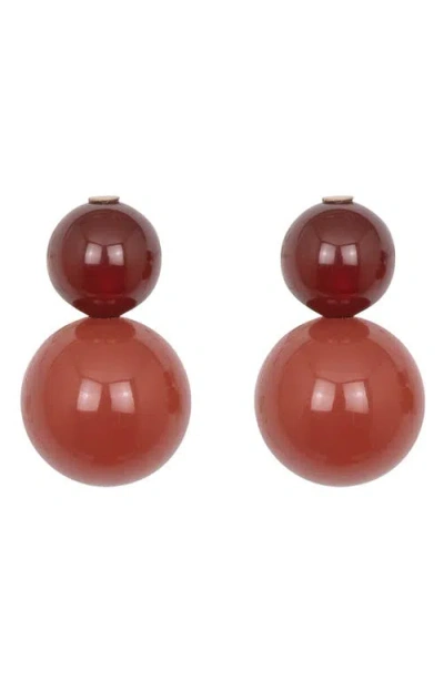 Jennifer Behr Cara Drop Earrings In Brown