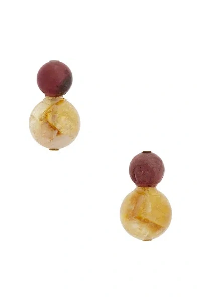 Jennifer Behr Cara Earrings In Burgundy