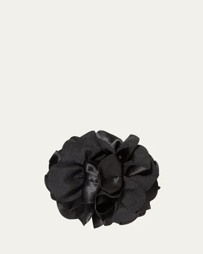 Jennifer Behr Carly Floral Jaw Clip In Black