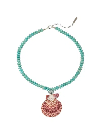 Jennifer Behr Carmen Shell-pendant Necklace In Green