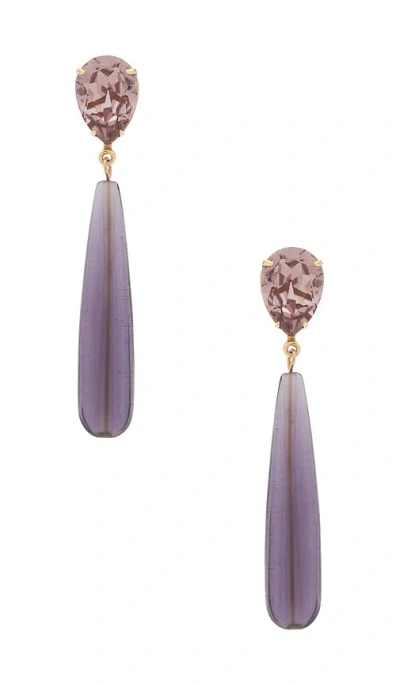 Jennifer Behr Caroline Earrings In Purple