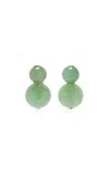 Jennifer Behr Carra Aventurine Earrings In Green