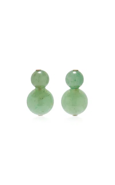 Jennifer Behr Carra Aventurine Earrings In Green