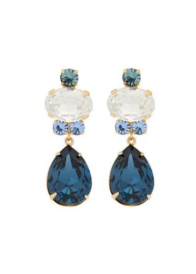 Jennifer Behr Catherine 18kt Gold-plated Drop Earrings In Blue