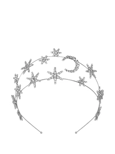 Jennifer Behr Celestina Star Moon Tiara In Metallic