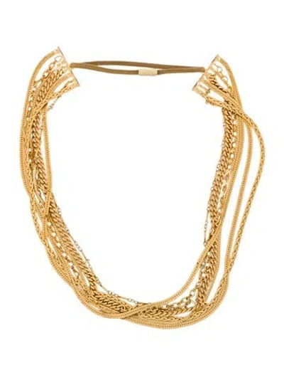 Pre-owned Jennifer Behr Chain Accent Headband In Gold