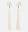 Jennifer Behr Charlena Gold-plated Drop Earrings With Pearls In Gold