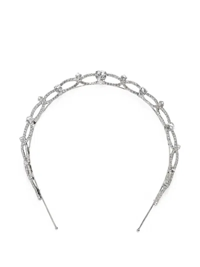 Jennifer Behr Charlene Crystal-embellished Tiara In Metallic