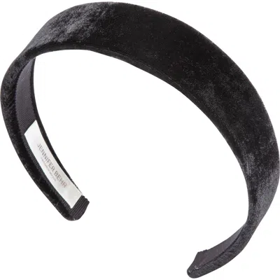 Jennifer Behr Charlize Velvet Headband In Black