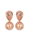 Jennifer Behr Simone Crystal-embellished Pearl Earrings In Gold