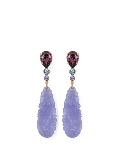 Jennifer Behr Corinna Drop Earrings In Purple