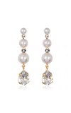 Jennifer Behr Corisande 18k Gold-plated Crystal Earrings In Metallic