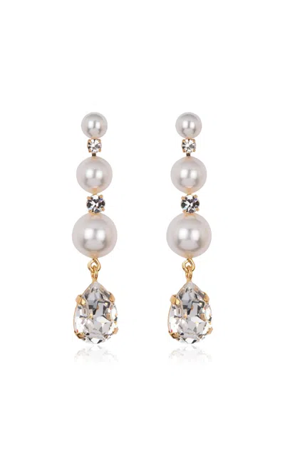 JENNIFER BEHR CORISANDE 18K GOLD-PLATED CRYSTAL EARRINGS