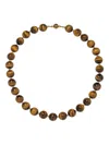 Jennifer Behr Corisande Beaded Necklace In Brown