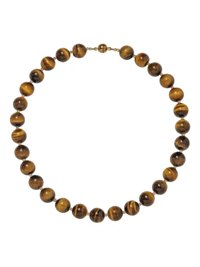 Jennifer Behr Corisande Beaded Necklace In Brown