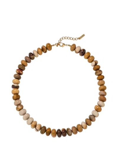Jennifer Behr Corisande Beaded Necklace In Brown