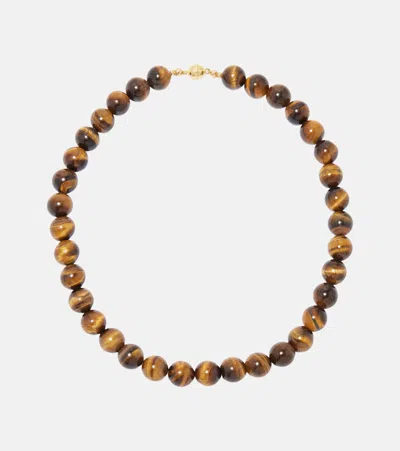 Jennifer Behr Corisande Embellished Necklace In Brown