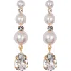 Jennifer Behr Corisande 18k Gold-plated Crystal Earrings In Gold