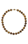 Jennifer Behr Corisande Beaded Necklace In Brown