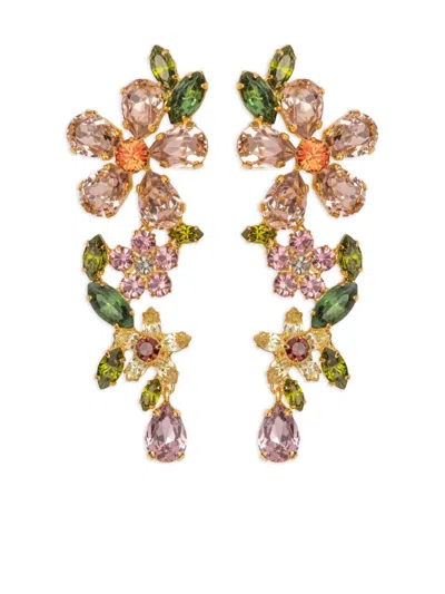 Jennifer Behr Cosetta Gold-plated Crystal Earrings In Multi