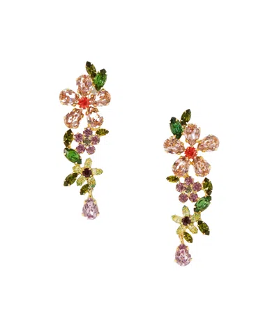 Jennifer Behr Cosetta Crystal-flower Earrings In Multi