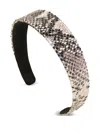 Jennifer Behr Cruz Snakeskin-embossed Headband In Multi