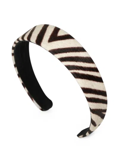 Jennifer Behr Cruz Zebra-print Headband In Multi