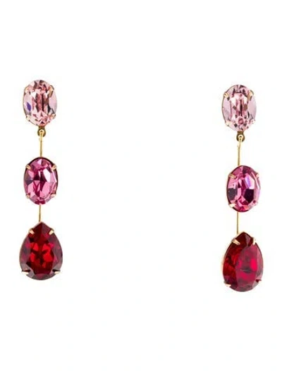 Pre-owned Jennifer Behr Crystal Allanah Drop Earrings In Multi