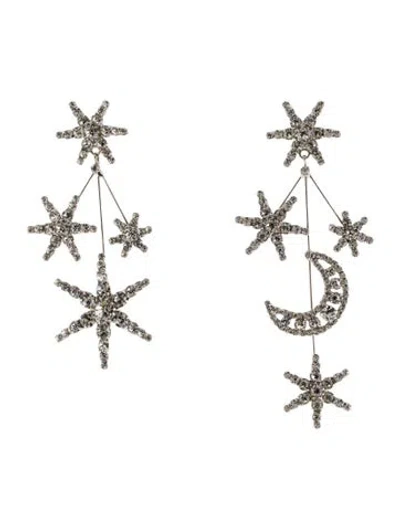 Pre-owned Jennifer Behr Crystal Andromeda Drop Earrings In Transparent