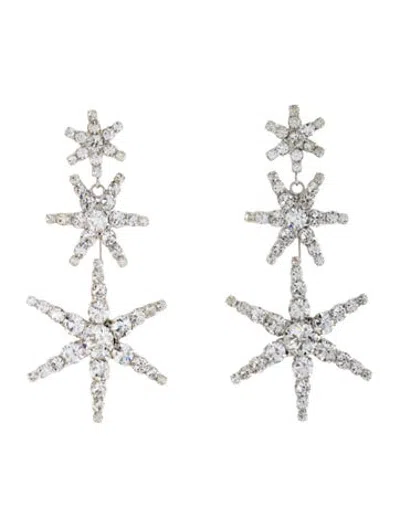 Pre-owned Jennifer Behr Crystal Aurelia Star Drop Earrings In Multicolor
