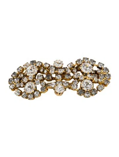 Pre-owned Jennifer Behr Crystal Barrette In Brown/silver