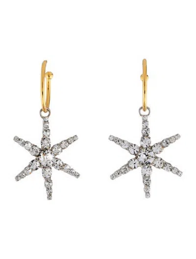 Pre-owned Jennifer Behr Crystal Ciel Hoop-drop Earrings In Multicolor