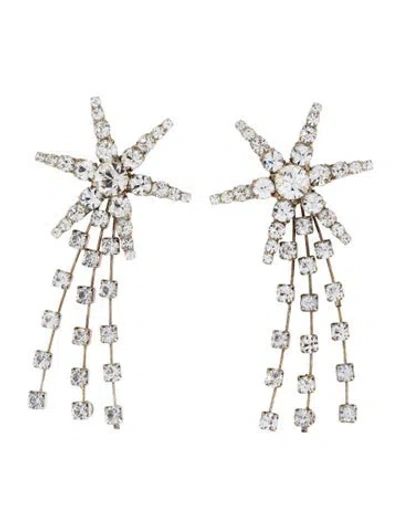 Pre-owned Jennifer Behr Crystal Drop Earrings In Multicolor
