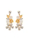 Jennifer Behr Crystal-embellished Floral Earrings In Gold