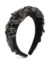 Jennifer Behr Crystal Embellished Headband In Black